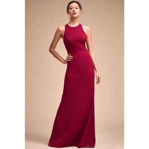 Anthropologie BHLDN Klara Bridesmaid Dress in Ruby